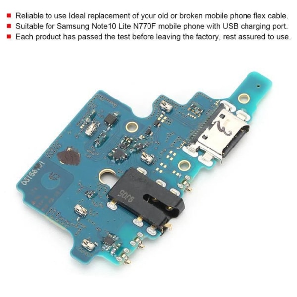 USB-port Flexkabel för Samsung Note10 Lite N770F Laddningsgränssnitt för mobiltelefon