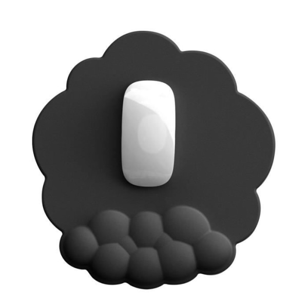 HURRISE Cloud Mouse Pad Handledsstöd Moln Musmatta, Datorbox Foam Handledsstöd Svart