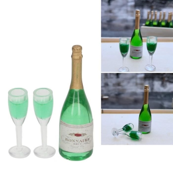 HURRISE Miniatyrvinglas 10 set Dollhouse Champagne Set DIY Miniatyrsimuleringsmodell