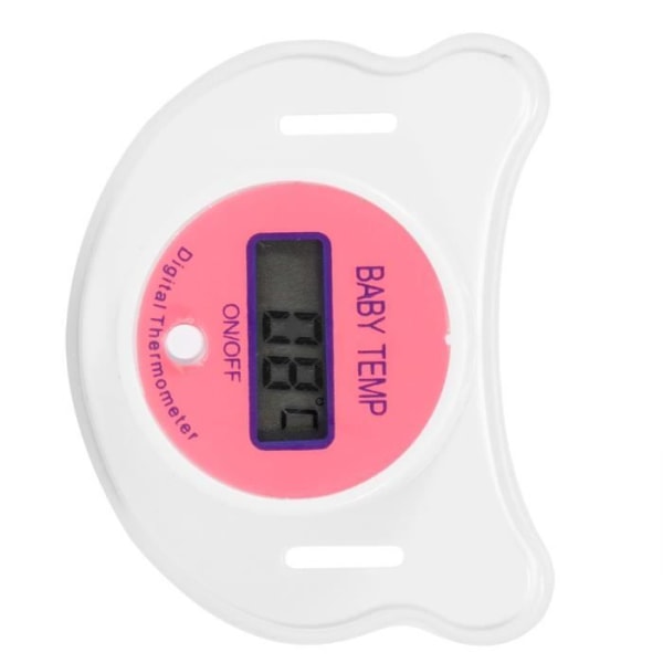 BEL-7643670078455-Nipptermometer Babytermometer Lugnande muntermometer Nappform med LCD för nyfödd(Rosa)