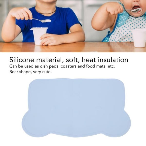Belle Tech - bordstablett för barn Silikon bordstablett Tjock värmeisolering Anti-halk mjuk elastisk