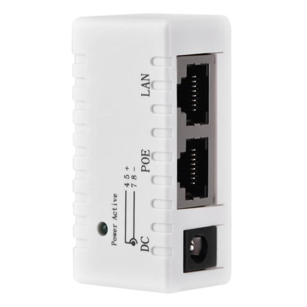 HURRISE POE Splitter POE Splitter Power Over Ethernet Injektoradapter för LAN Network Vit