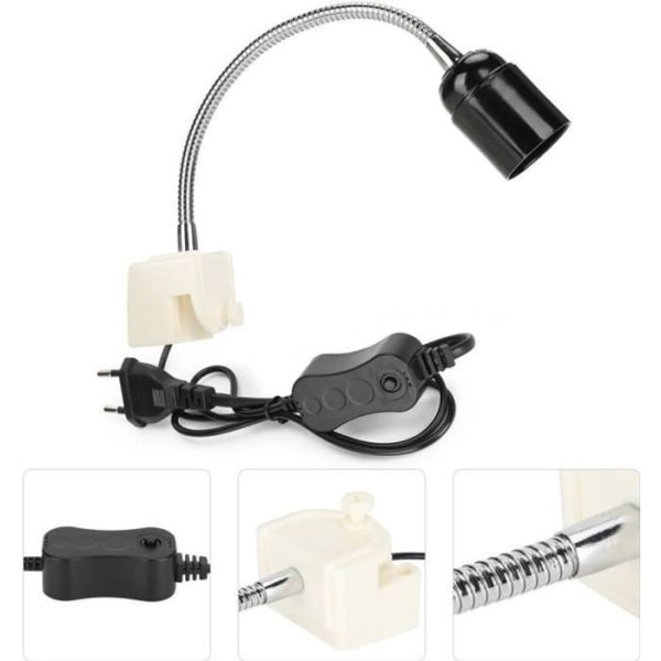 Reptilvärmelamphållare, UVB Full Spectrum Reptillamphållare, för Turtle Basking Lamp Lamp