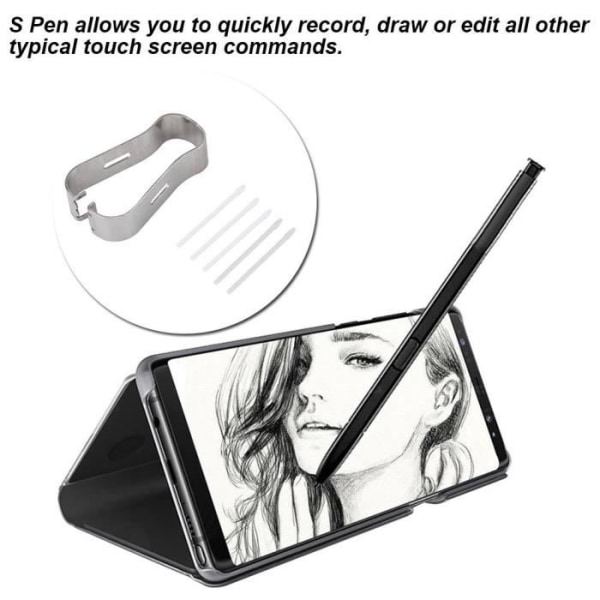 HURRISE Stylus Pen Refill S Pen Tip Tool Stylus Pen Refill för Samsung Galaxy Note 8/9 Tab S3/4 Vit