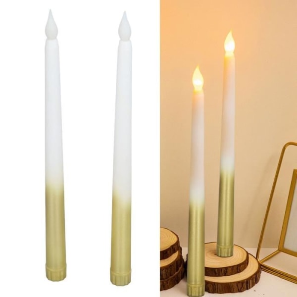 HURRISE LED Flame Torch-ljus för bröllopsfest - paket med 2