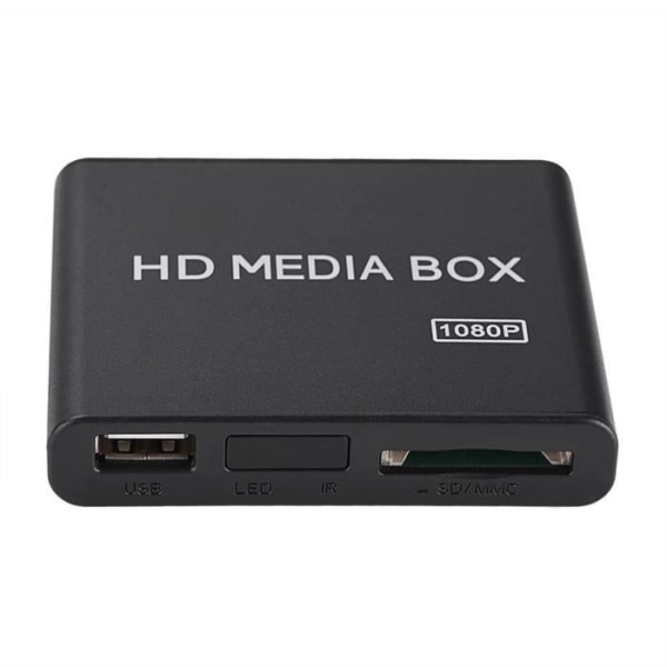 HURRISE Media Player 1080P 110-240V Full HD Mini Box Media Player 1080P Media Player Box Support USB MMC RMVB MP3 AVI MKV