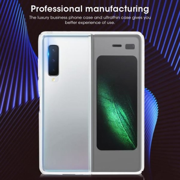 HURRISE For Samsung Galaxy Fold Fodral Mobilt hopfällbart telefonfodral Hård PC Ultratunt genomskinligt skydd för