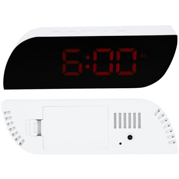 HURRISE LED digital väckarklocka 12/24h justerbart ljus - GHY-0801