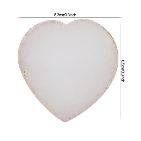 LIA Manicure Display Stand Resin Art Gel Nagellack Färgblandningspaletter (Transparent Heart)