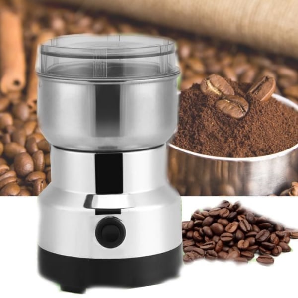 LIA Elektrisk Kaffekvarn Kaffekvarn i rostfritt stål Kaffebönor Kaffebryggare 220V