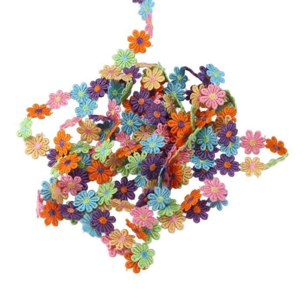 Levande färgglada spetsar Vackra daisy mönster band Scrapbooking tillbehör för kläder armband