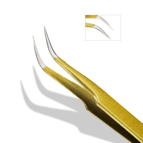 Professionell pincett i rostfritt stål för ögonfransförlängning Lösögonfranstransplantat (böjda)