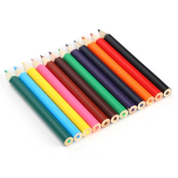 Mini Bärbar Ergonomisk Färgpennor Set med 12 färger för att rita och skriva