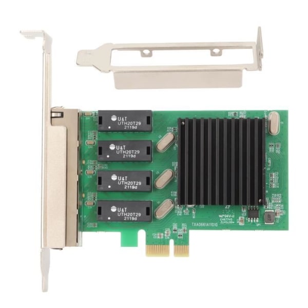PCIe 4-portars Gigabit Ethernet-nätverkskort för stationär server - stabil överföring, multifunktion, snabb kylning