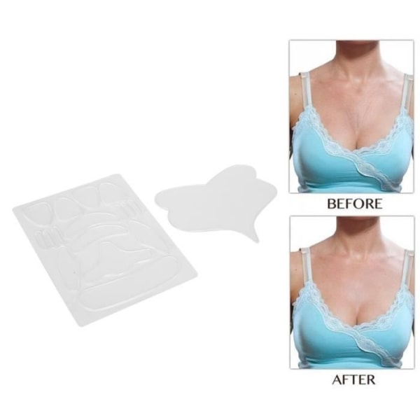 HURRISE Anti-Wrinkle Pad 17st Anti-Wrinkle Pad Ansiktslyft Återanvändbar panndekal Silikon Bröstlapp Hudvård