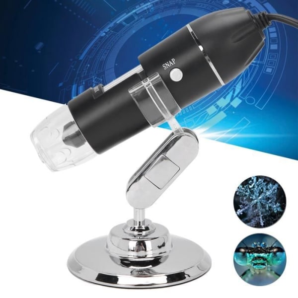 HURRISE Digitalt Mikroskop Trådlöst Digitalt Mikroskop, 1600X USB HD Digitalt Handhållet Mikroskop Kameraljud videoprojektor