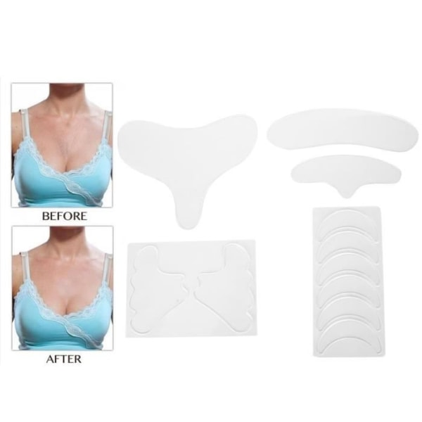 TMISHION Anti-rynk-klistermärke Ansikts-Anti-rynk-plåster Återanvändbara silikon Anti-rynkor Ögon Pann Nacke Bröstkuddar
