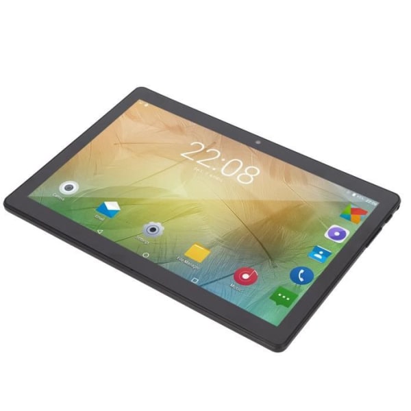 HURRISE tablet HD 10 tums surfplatta, 32 GB ROM, 2 GB RAM, 1960x1080 IPS-skärm, DSDS, surfplatta, svart EU-kontakt