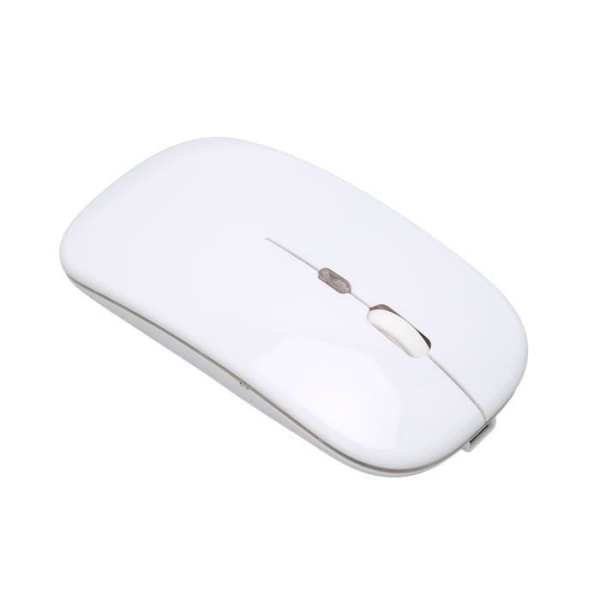 2,4G trådlös mus Ultratunn uppladdningsbar Mute 1600DPI färgbakgrundsbelysning datorspelmus vit