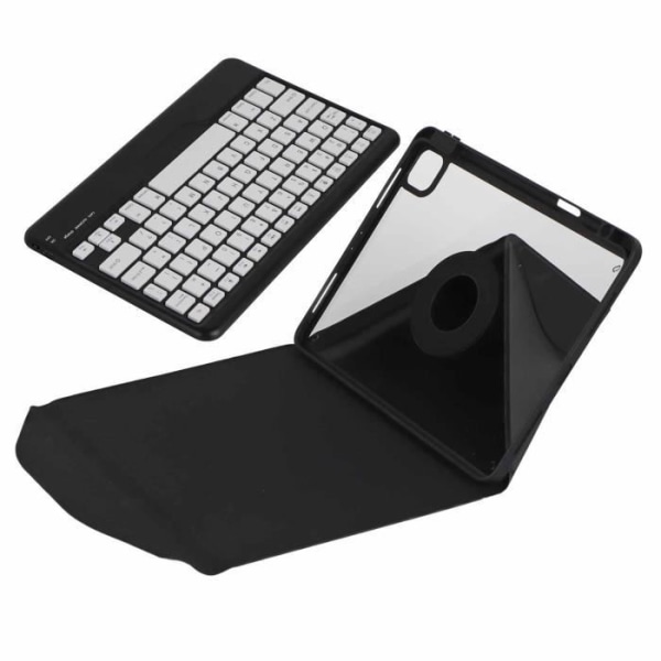 HURRISE Vertikalt tangentbord för surfplatta Surfplatta Vertikalt tangentbord Foliofodral Transparent magnetiskt avtagbart bakstycke BT