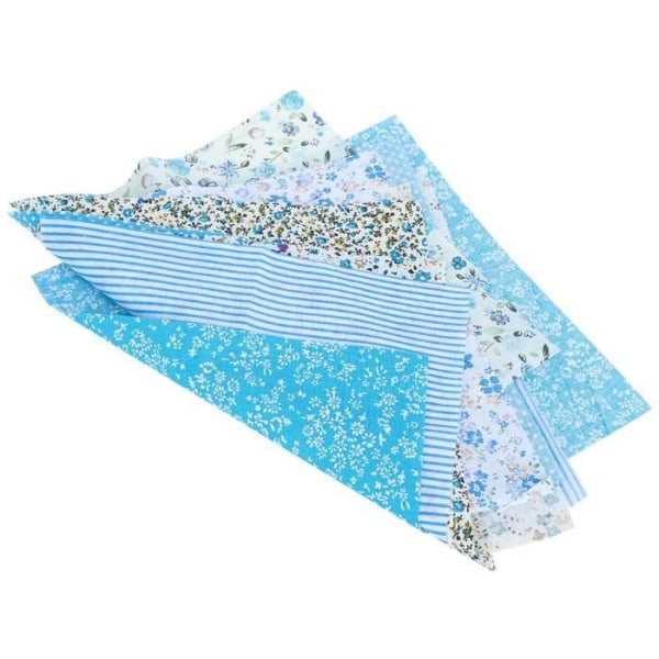 Bomullstyg, vackert tryckt mönster 7 stycken Safe Lake Blue 19,7x19,7in tryckt tyg, sömnad av sängkläder för gör-det-själv-gardiner