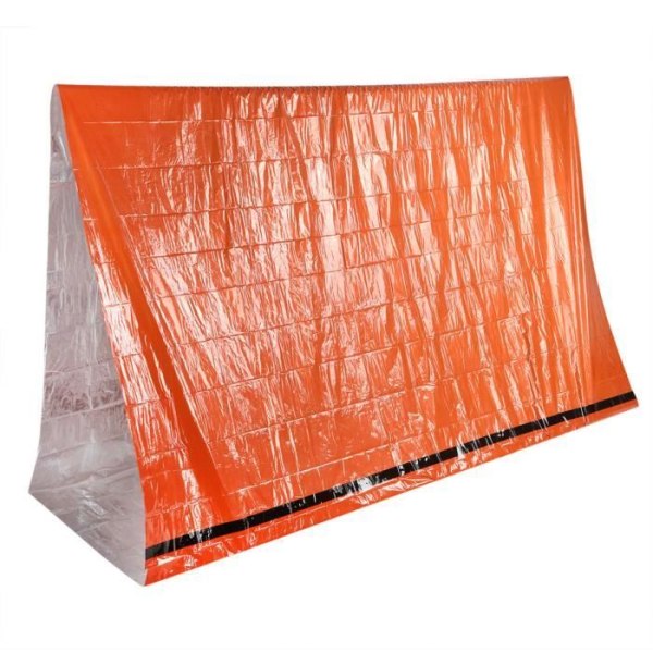 Tält, bärbar orange aluminiumkompositfilm campingtält, stark isoleringskapacitet för camping