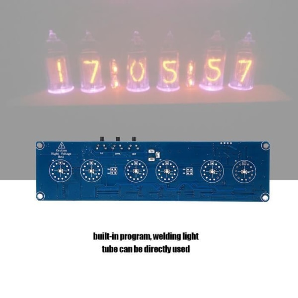 BEL-7590762093998-Light tube klockmodul, 7-färgsdisplay, hög precision
