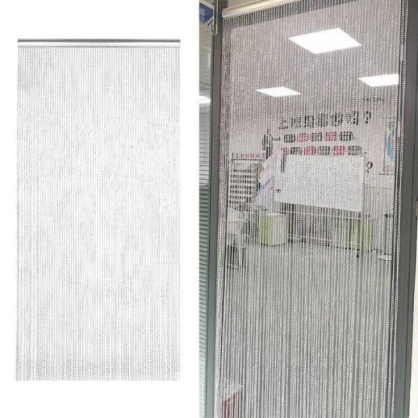 WEI Hushållshängande aluminium Metallkedjegardinsats för kontorsdekoration i sovrummet 214,5x90cm
