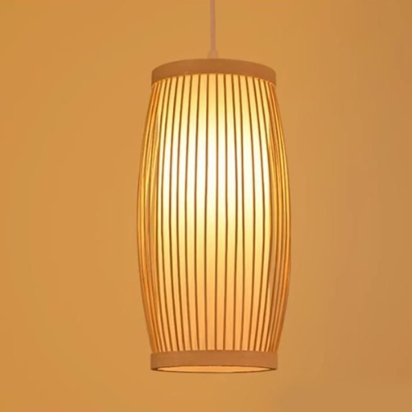 HURRISE bambu ljuskrona kinesisk stil bambu taklampa, unik mjuk belysning, bambu lykta för ljuskrona dekoration
