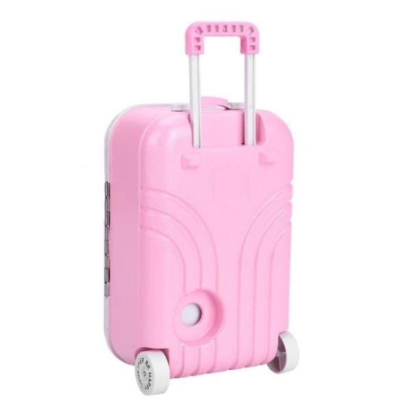 Baby resväska leksak Söt plast rullande resväska Mini bagagelåda (rosa)