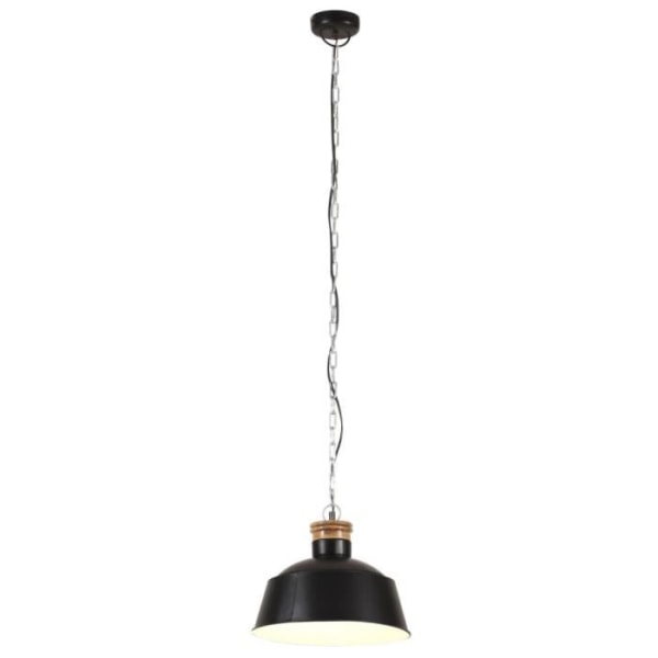 BEL-7458880611015-Industriell hänglampa 32 cm Svart E27