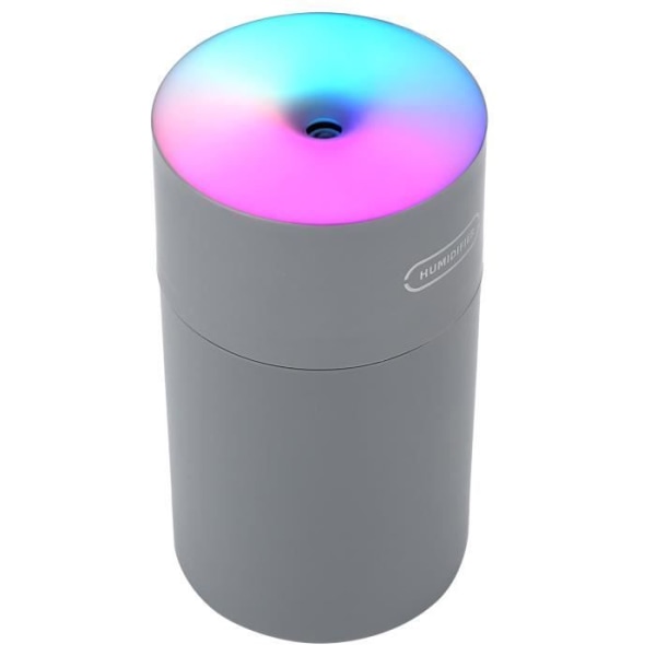 HURRISE Air Diffuser 270ml Mini USB Office Billuftfuktare med färgglatt ljus för hemmakontorets sovrum