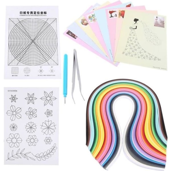HURRISE Paper Quilling Tool 6 i 1 DIY Quilling Creation Paper Craft Quilling Tool Set Collection for Home