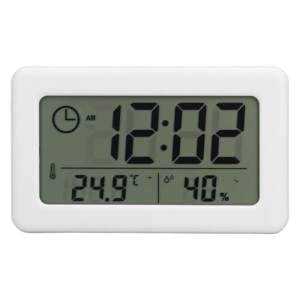 Fdit elektronisk väckarklocka Enkel digital väckarklocka Mini specialspegeldesign Vit elektronisk klocka Praktisk bärbar