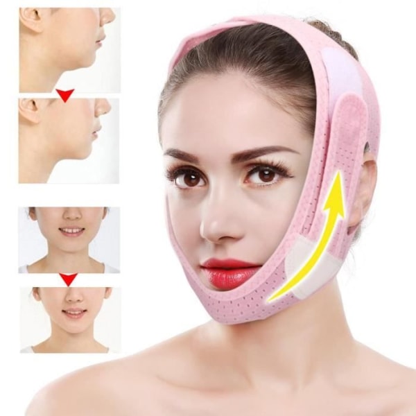 XUY High Elastic Bandage Ansikte Hudlyftning Uppstramande Bantning Bälte Ansikte V Bantning