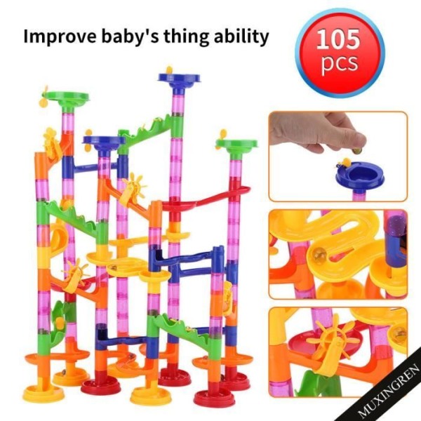 105st barns DIY Building Maze Balls Spårbyggande leksak