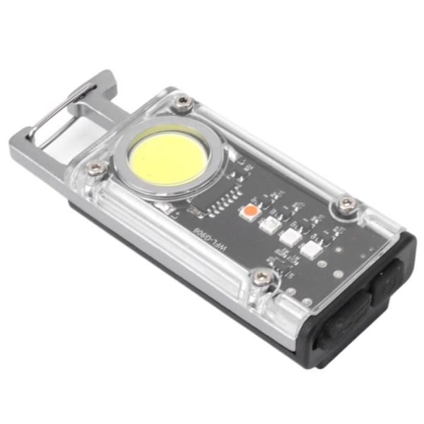 HURRISE Mini COB Arbetsljus 800LM COB Nyckelring Arbetsljus Uppladdningsbar Mini LED Ficklampa Verktygslampa Silver