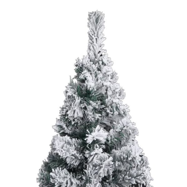 CEN Tunn konstgjord julgran Snowflake Grön 240cm PVC #1