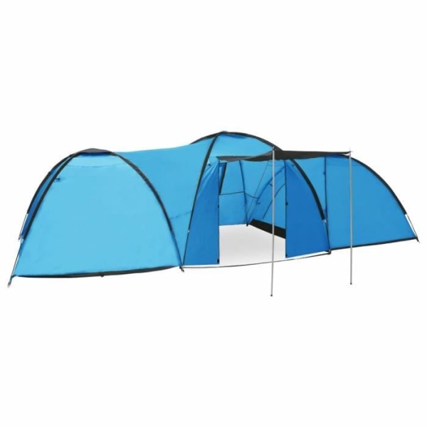 Wei Camping iglotält 650x240x190 cm 8 personer Blå # 0