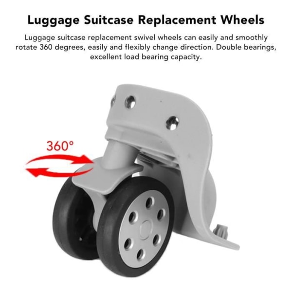HURRISE ersättningshjul för resväska - Tyst, lätt att installera, roterande design