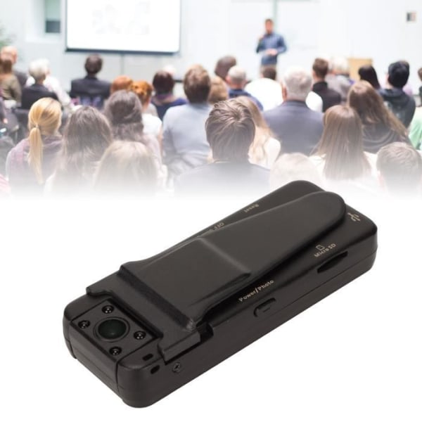 HURRISE Mini Body Camera 1080P bärbar videobandspelare Roterbar magnetklämma för säkerhet