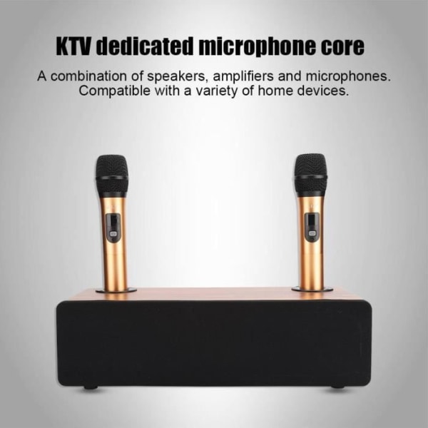 HURRISE Home Theater Bluetooth Home Audio Set med trådlös mikrofon för mobiltelefon Karaoke (110-240V)