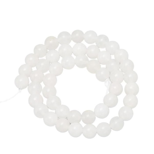 HURRISE runda pärlor Vita Jade Pärlor 8 mm Runda Släta Glänsande Smycken Armband Halsband DIY Att göra pärlor