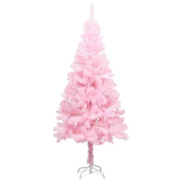 BEL-7029242381886-Konstgjord julgran med LED och bollar Rosa 150 cm PVC