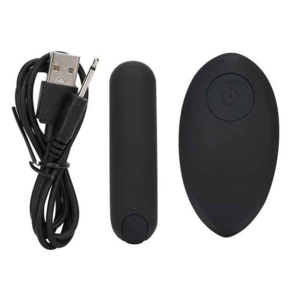 XUY USB Fjärrkontroll Massager Vibration Kroppsmassage Kvinnor Vibrator Vuxen leksak (svart)