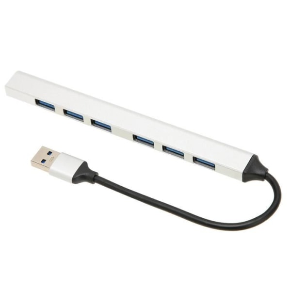 HURRISE USB 3.0 navadapter USB 3.0 hubb 7 portar 5 Gbps Snabb överföring Aluminiumlegering Multipurpose USB Splitter för