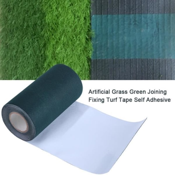 BELLE TECH 5Mx15Cm konstgrässömtejp, konstgjord grön samling självhäftande fixerande gräsmatta