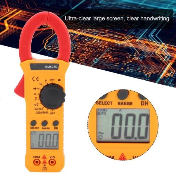 BEL-7696830311510-Elektrisk testare Digital multimeter Clamp Multimeter BM528D Spänningstestare 600A/1000V verktyg (multimeter