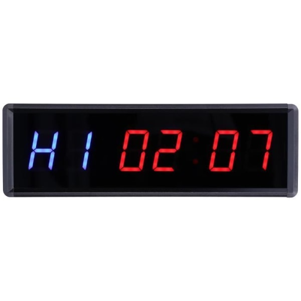 HURRISE LED Klockintervall Timer 1,5 tum LED Digital Display Nedräkning/Klocka med fjärrkontroll för kontor