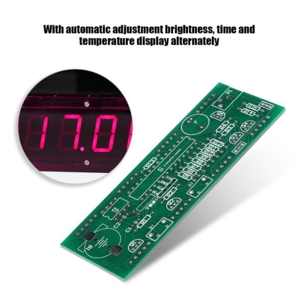 DIY Electronic Clock Kit, C51 SCM Process Light Control LED-skärmkomponenter för företag